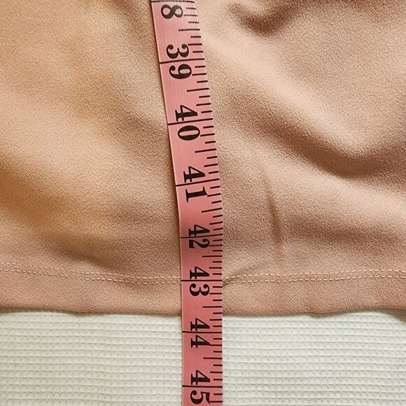 Nookie Sheath Dress Womens Large Blush Hermosa Midi Halter Over Bust Frill - Picture 10 of 10